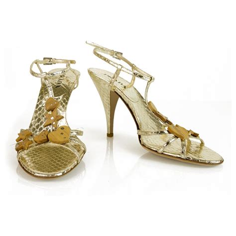 prada gold pumps|vintage Prada pumps.